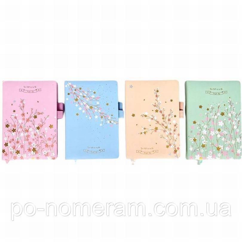 Блокнот 14,5*21см/80арк JO /6600-4/ Квіти #, мікс (1/12), фото 1