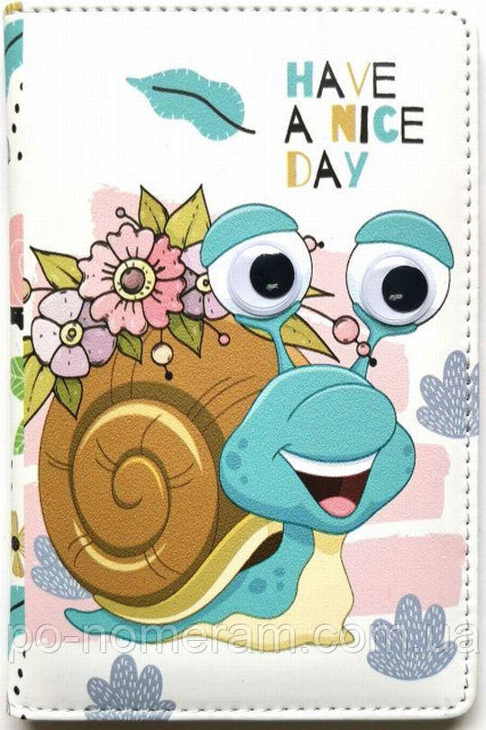 Блокнот ДИТЯЧИЙ Bourgeois А6/64 шкірзам Тв.обкл. /диз.9341/ вн. Бл.70г, чисті, тиснен + пласт. очі (1/60) (20), фото 1