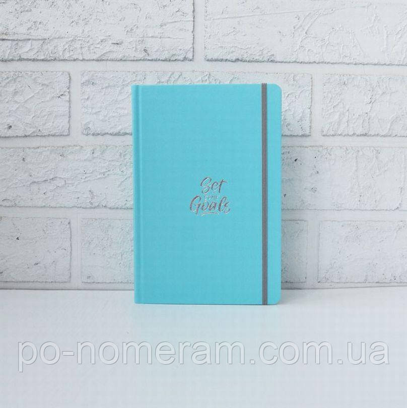 Блокнот A6/80 4PROFI /904525/ ## Title exclusive blue, інтегр.,тисн.фол., на гумці, 70г. (20), фото 1