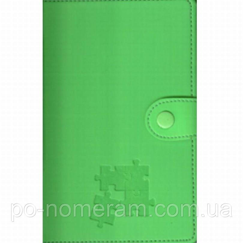 Блокнот А6/120 SKILL /ЗВ-97/ на кнопці тв.обл. Raso салатовий (1/24), фото 1