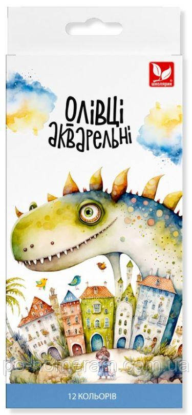 Олівці кольорові MUSE 12 кол. /135SH-12/ акварельні шестигранні, з пензликом (1/12), фото 1