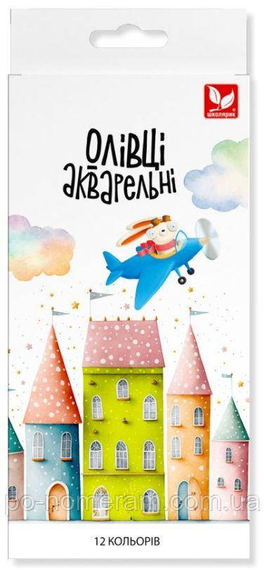 Олівці кольорові MUSE 12 кол. /137SH-12/ акварельні шестигранні, з пензликом (1/12), фото 1
