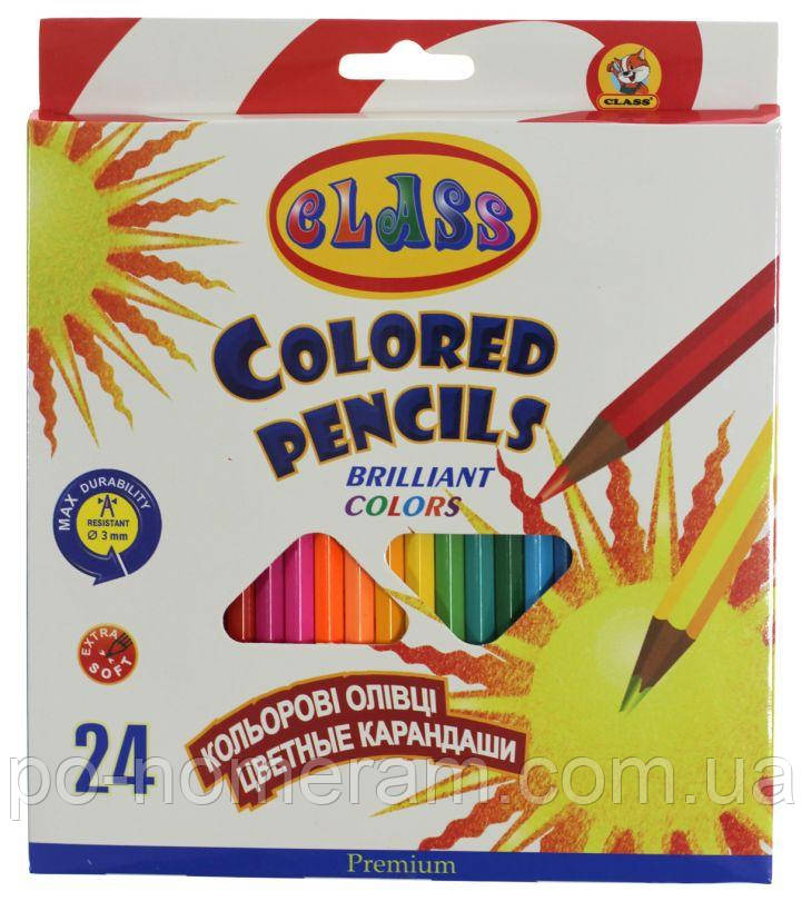 Олівці кольорові PREMIUM CLASS 1624 24 цв. (6/120), фото 1
