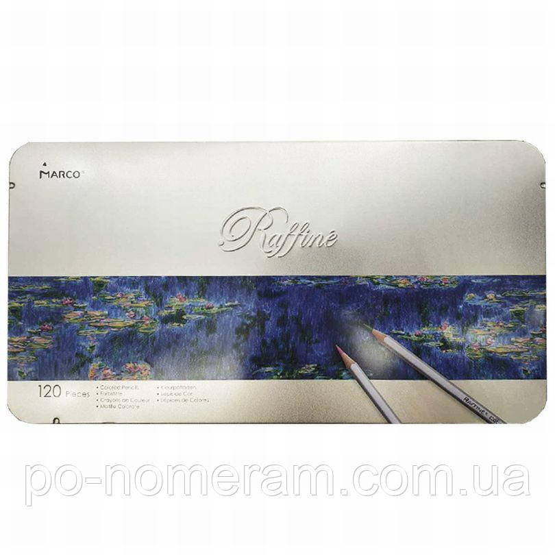 Олівці кольорові Marco Raffine 120 кол. /7100-120TN/ металевий пенал (1/8), фото 1
