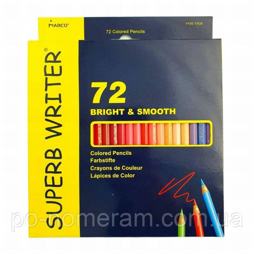 Олівці кольорові Marco Superb writer 72 кол. /4100-72CB/ шестигранні (1/4/24), фото 1