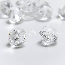 Прозорі пластикові ґудзики на ніжці, діаметр 10 мм