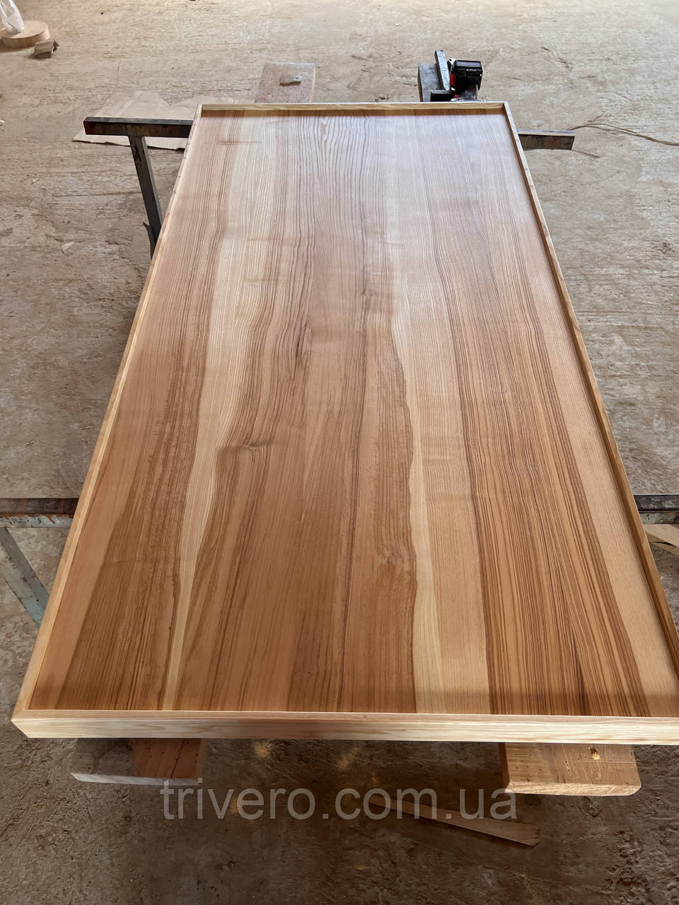 Дерев'яна стільниця з ясена з бортом, фото 1