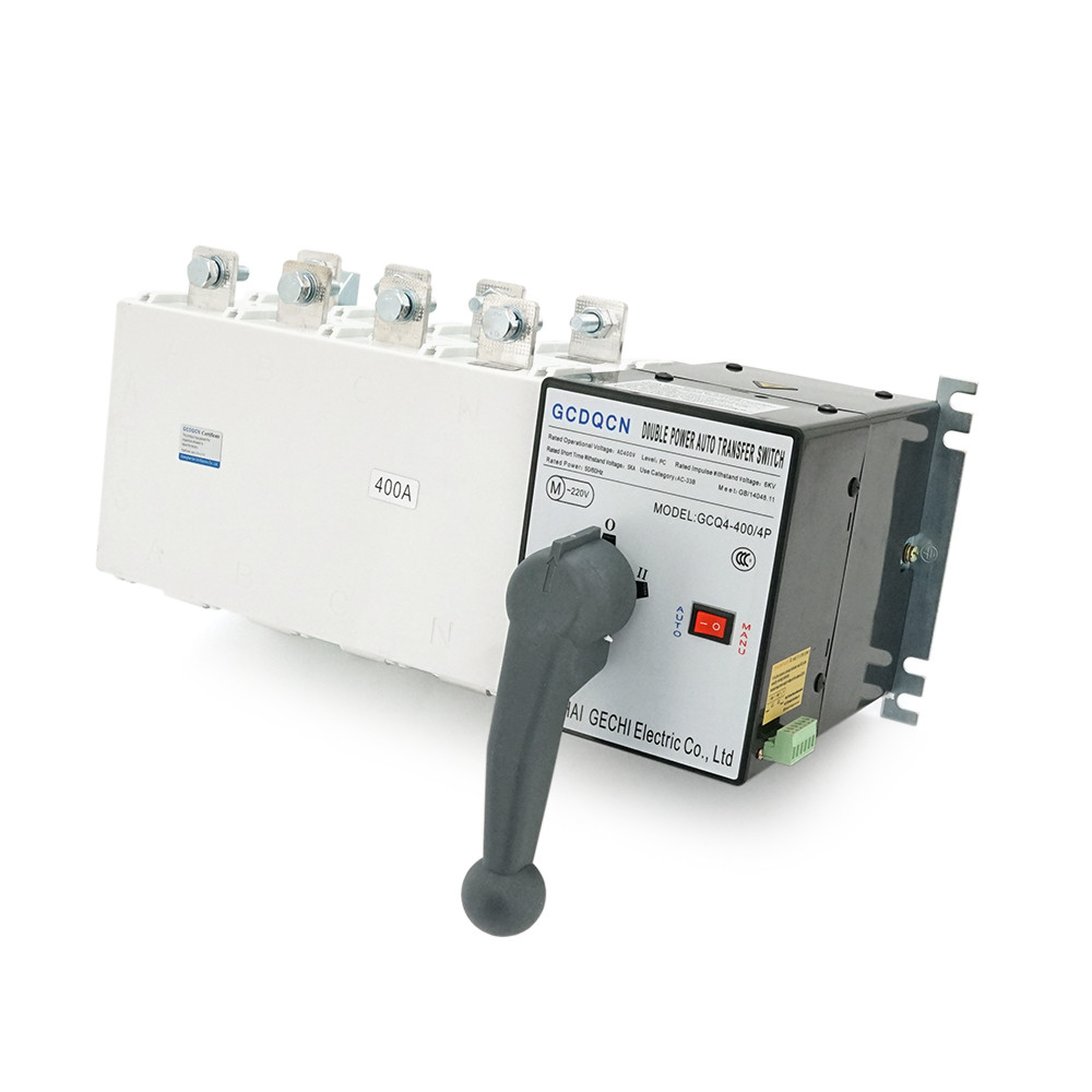 Автомат введення резерву (АВР) чотириполюсний GCQ4P400A, 220V/400A, Вимикальна здатність KA:6, Гвинтова фіксація, 434*273*265мм, фото 1