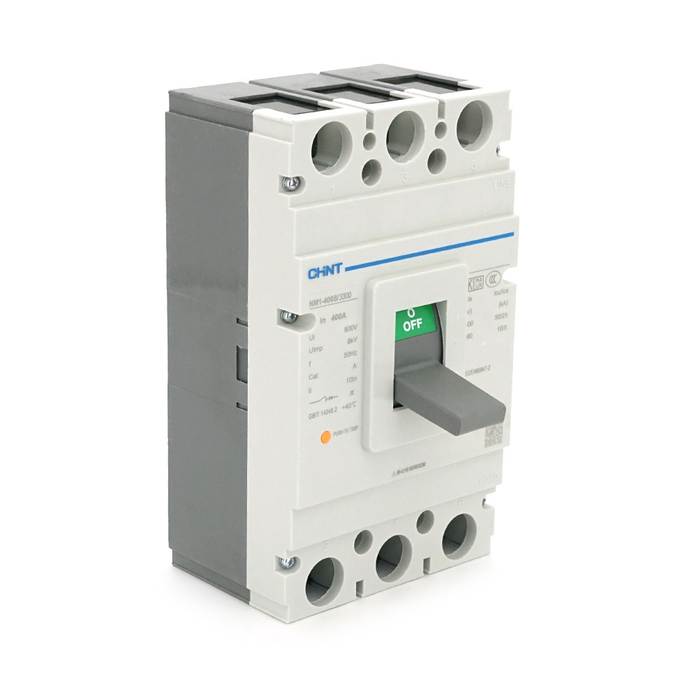 Автоматичний вимикач змінного струму CHINT NM1-400S/3300B-400A-WJXB 3P, 380 В. 315-400A. 50КА/400В; 10КА/690В. 257*150*107mm, фото 1