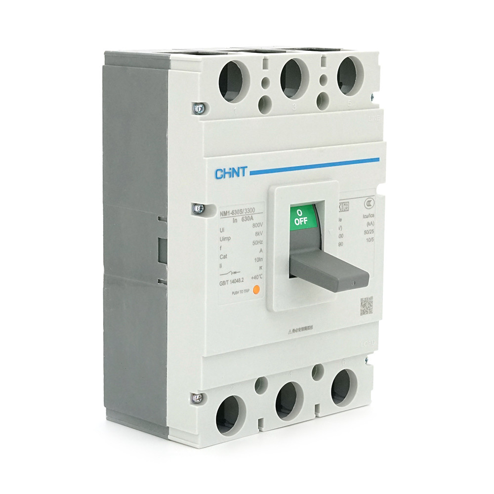 Автоматичний вимикач змінного струму CHINT NM1-630S/3300B-630A 3P, 380 В. 500-630A. 50КА/400В; 8КА/690В. 270,5 * 182 * 112mm, фото 1
