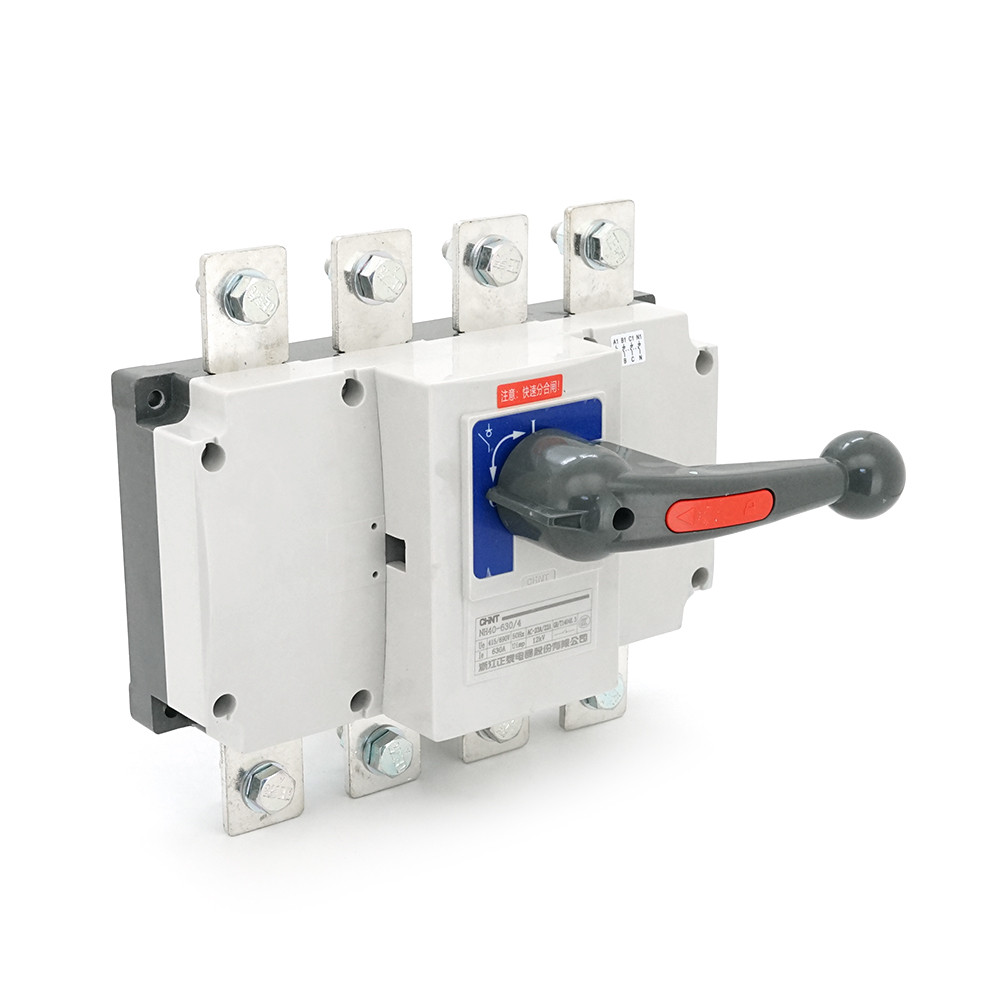 Ручний вимикач/роз'єднувач/рубильник CHINT NH40-630/4P, 380V, 400A, стандартна рукоятка, фото 1