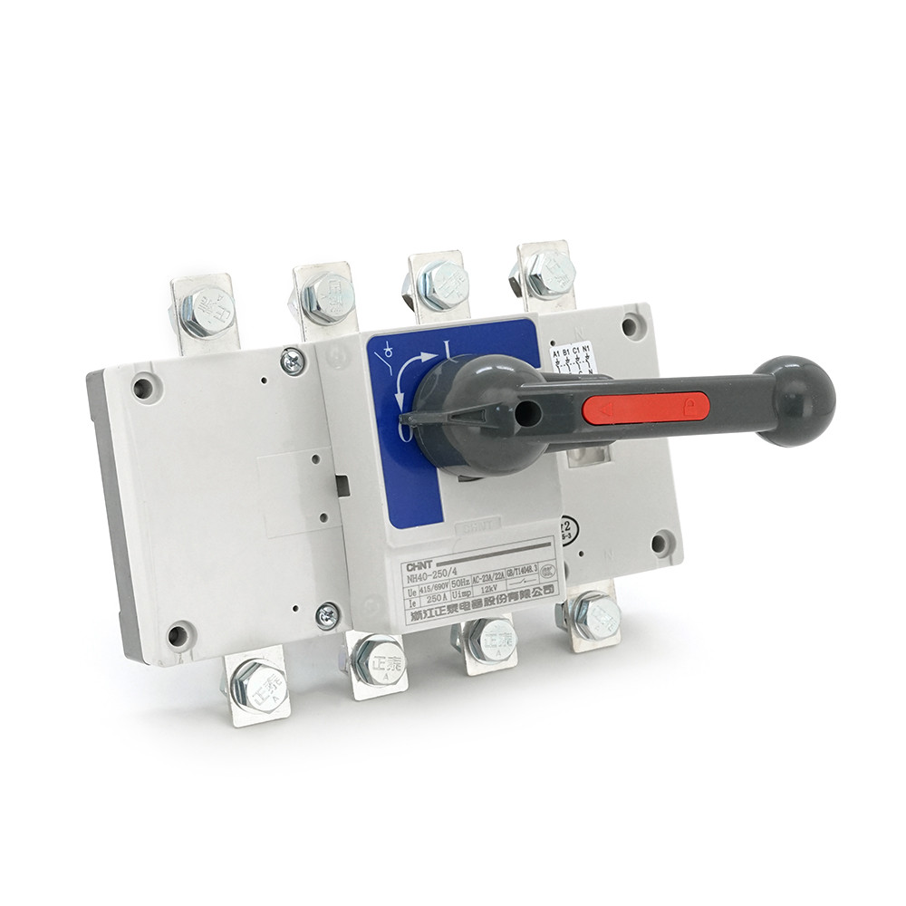 Ручний вимикач/роз'єднувач/рубильник CHINT NH40-250/4P, 380V, 250A, стандартна рукоятка, фото 1