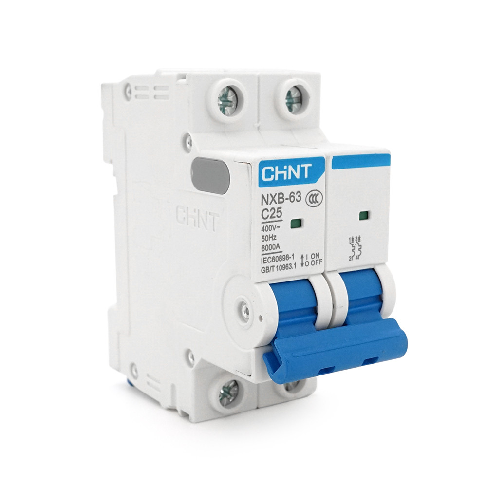 Автоматичний вимикач змінного струму CHINT  NXB-63 2P C25, 25A, фото 1