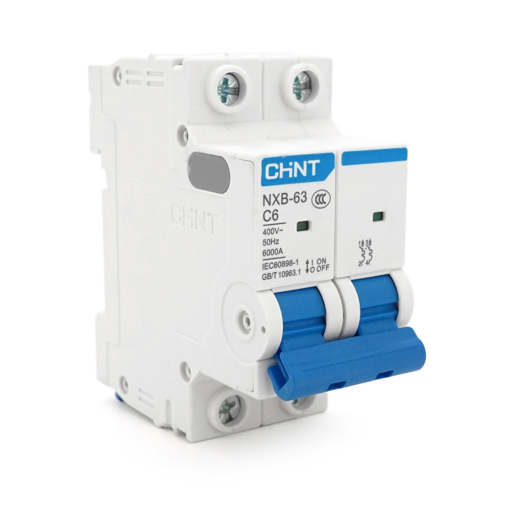 Автоматичний вимикач змінного струму CHINT  NXB-63 2P C6, 6A, фото 1