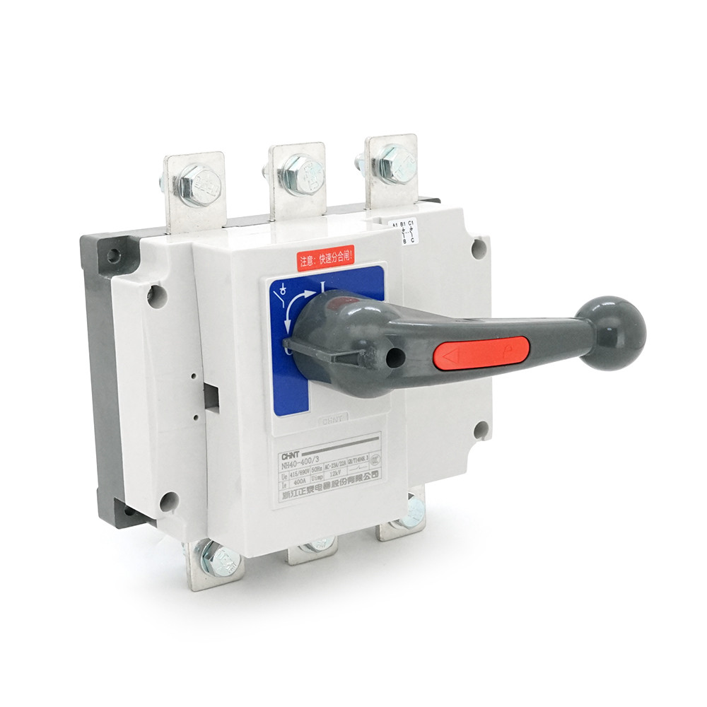 Ручний вимикач/роз'єднувач/рубильник CHINT NH40-400/3P, 380V, 400A, стандартна рукоятка, фото 1