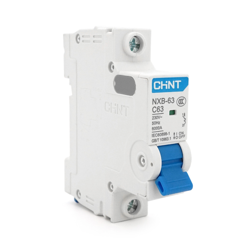 Автоматичний вимикач змінного струму CHINT NXB-63 1P C63, 63A, фото 1