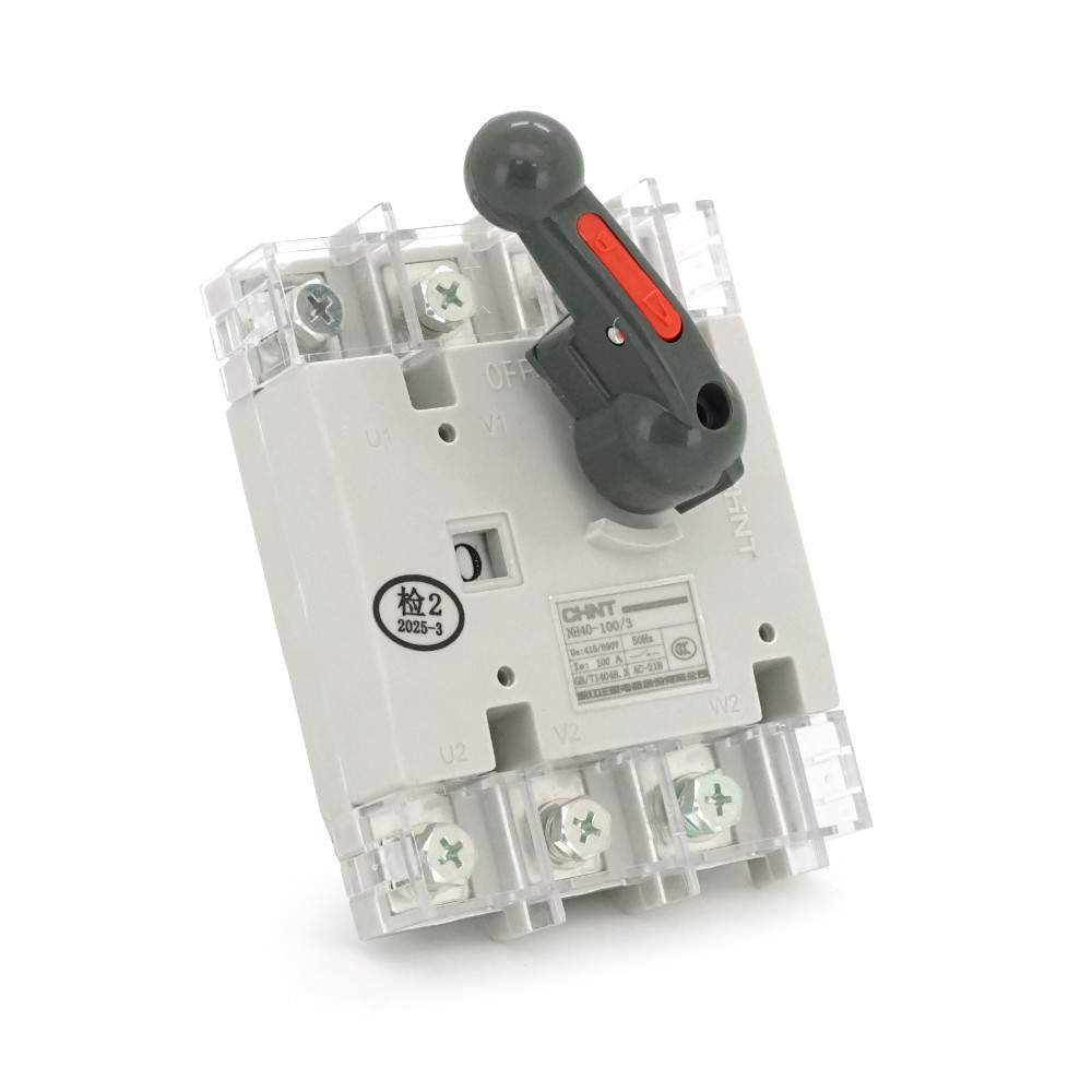 Ручний вимикач/роз'єднувач/рубильник CHINT NH40-100/3, 380V, 100A, стандартна рукоятка, фото 1