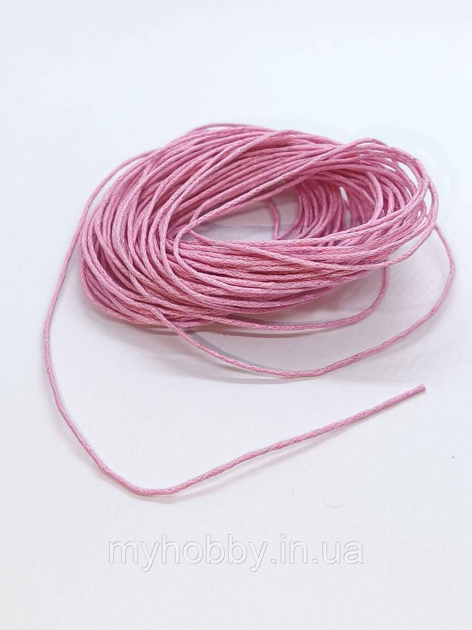 Шнур бавовняний Рожевий -10м відрізок, фото 1