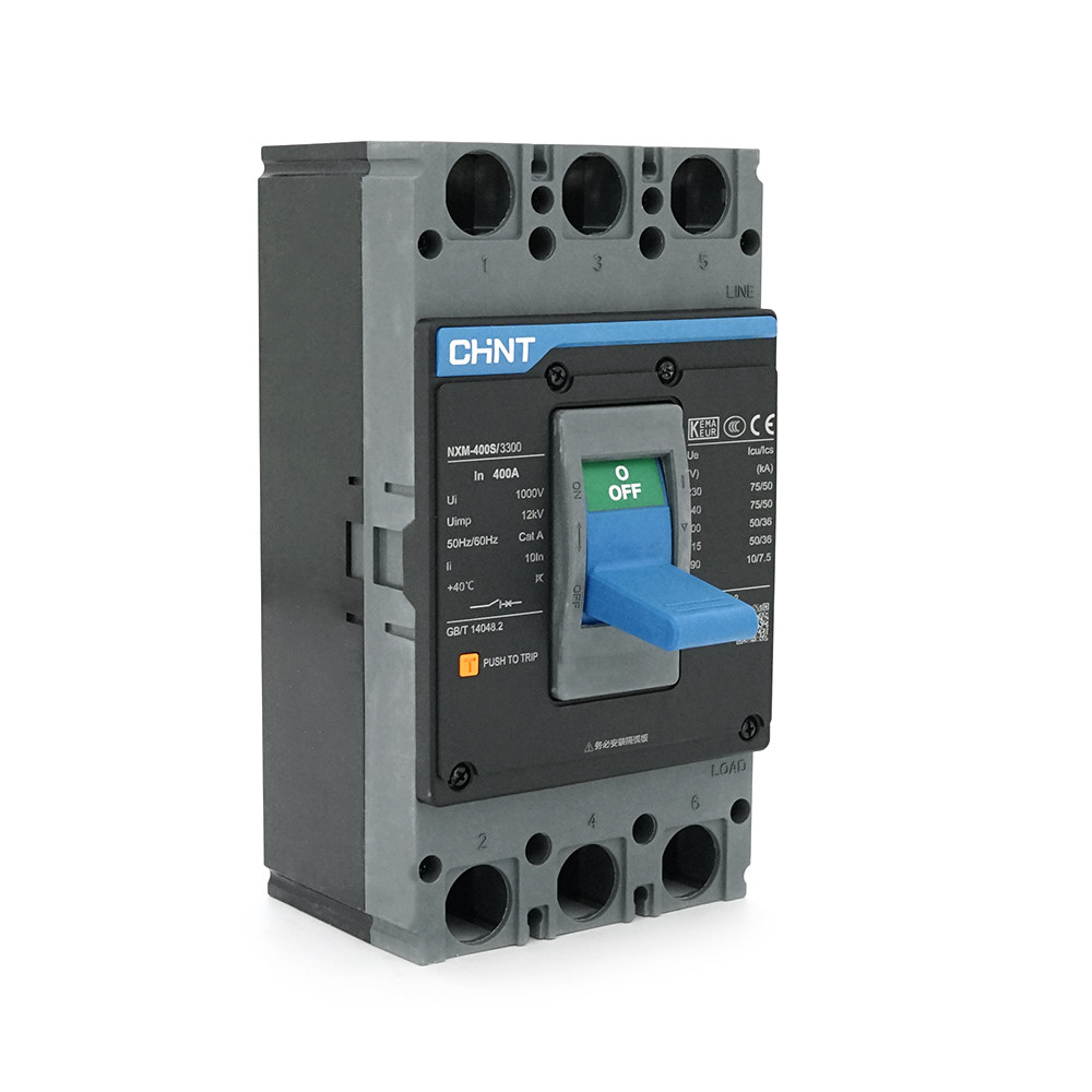 Автоматичний вимикач змінного струму CHINT NXM-400S-3300-400A, 3P, 400A, 415V, 50kA, 8kV, фото 1