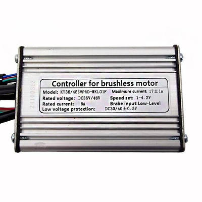 Контролер для електровелосипеда сінусний KUNTENG 36/48В 17A 250-500Втдля LCD + увімкнення світла