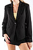 Піджак укорочений чорний 41511 (2000000153155), фото 2
