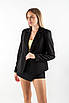 Піджак укорочений чорний 41511 (2000000153155), фото 4