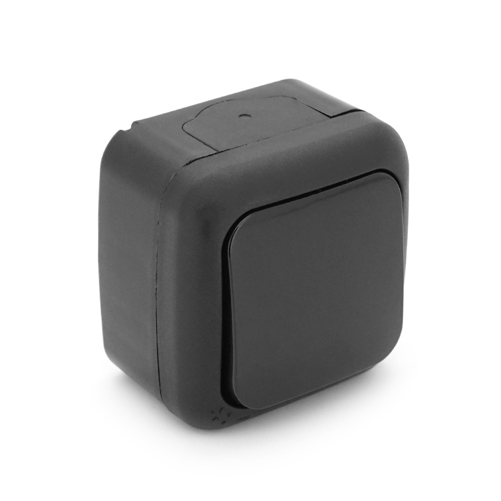 Вимикач одинарний ViKO Palmiye зовнішнього монтажу, вологозахищений IP54, AC:110-250V, 10A, Black, фото 1