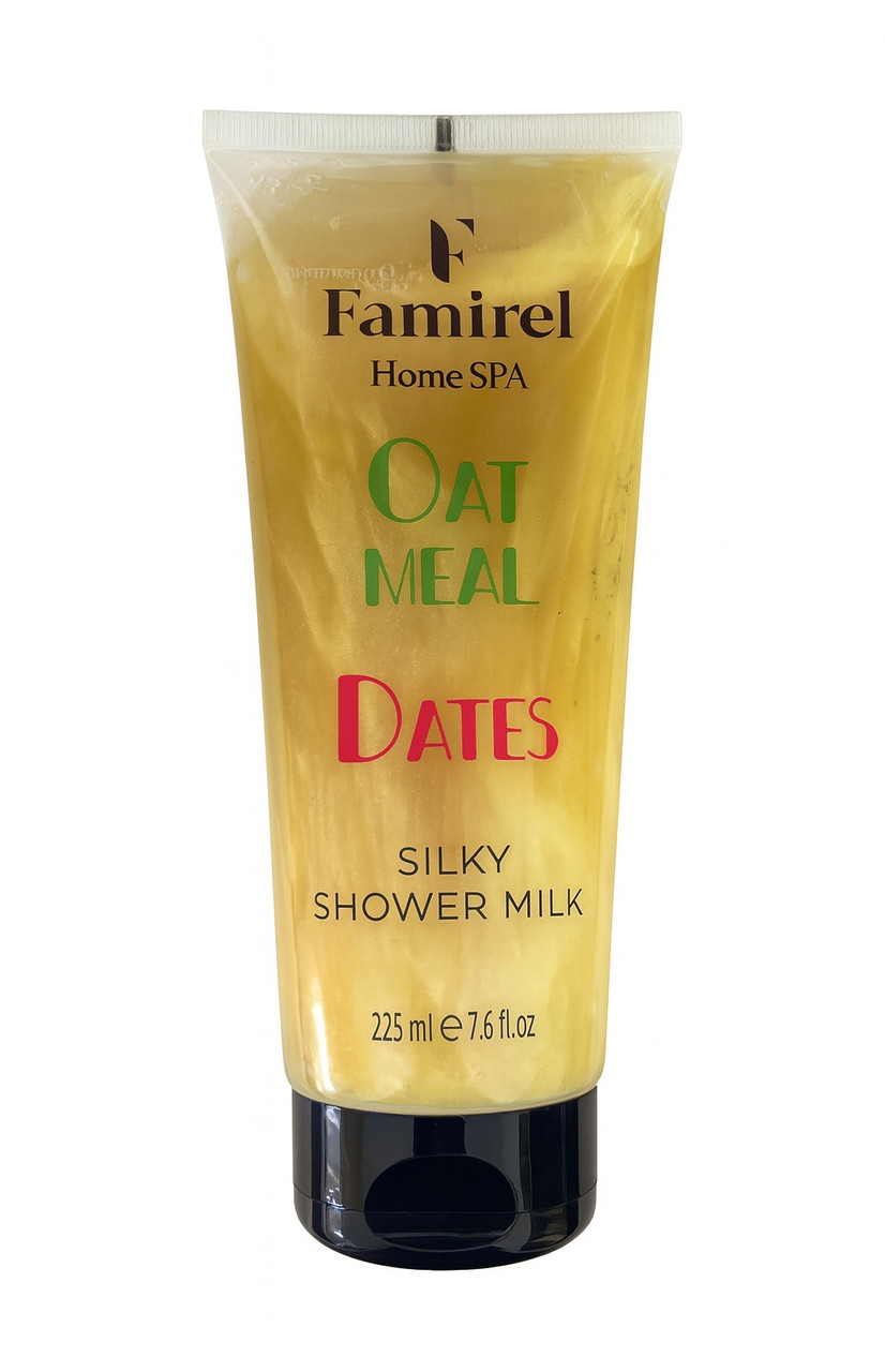 Шовкове молочко для душу Famirel Вівсянка та фініки 225мл, фото 1