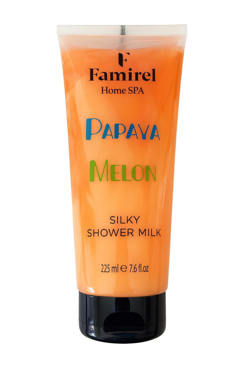 Шовкове молочко для душу Famirel Диня і папайя 225мл, фото 1