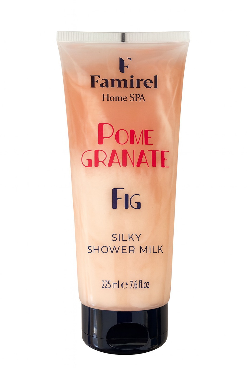 Шовкове молочко для душу Famirel Інжир і гранат 225мл, фото 1