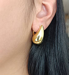 Сережки срібні "Крапля" без вставок BW/Б-ж