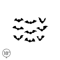 Наліпка на кулю 18" - Кажани
