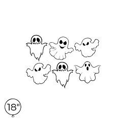 Наліпка на кулю 18" - Привиди