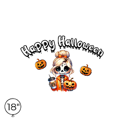 Наліпка на кулю 18" - Happy Halloween