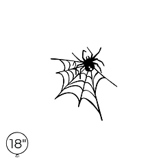 Наліпка на кулю 18" - Павук с павутиною