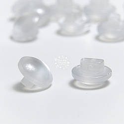 Білі пластикові ґудзики висотою 7 мм на ніжці, діаметр 10 мм