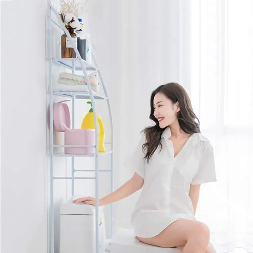 Полиця Стелаж над унітазом Toilet Rack 160см. Стійка органайзер у ванну кімнату над туалетом