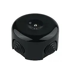 Розподільна коробка ретро RE керамічна 78х45мм розпаячна чорний CSO.box-black45