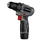 Шуруповерт дриль акумуляторний Forte CD-12BC 12В 1.5Аh Li-ion 2 батареї дриль у кейсі, фото 2
