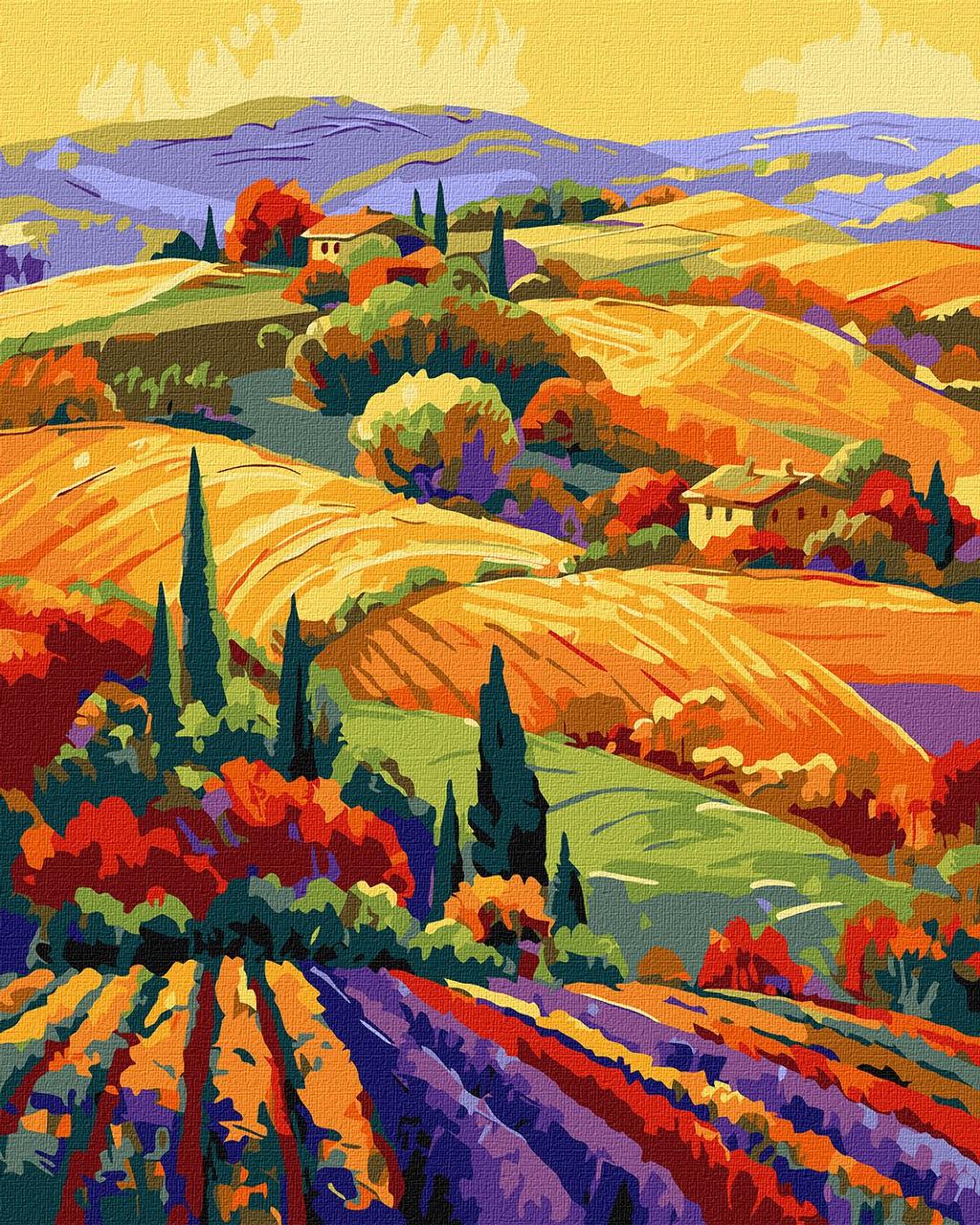 Набір для розпису по номерах. "Барвистий краєвид" 40х50см