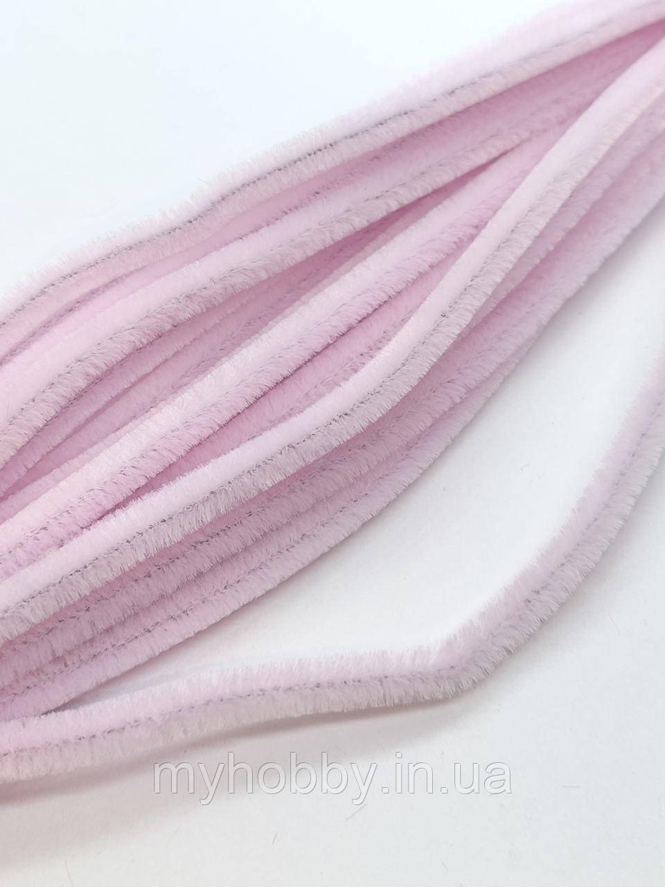 Синелька +-20шт Ніжно-рожева - пухнастий дріт, фото 1