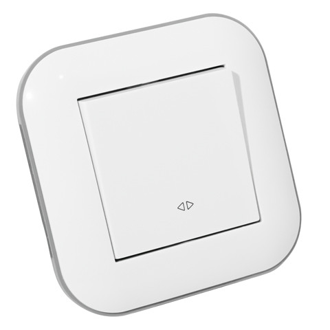 Вимикач реверсивний LOFT білий + сірий