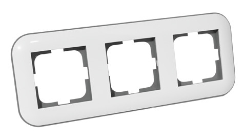 Рамка 3-а LOFT білий + сірий