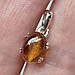 Кулон із природним гранатом гесонітом помаранчовим гранатом овальна підвіска, фото 2