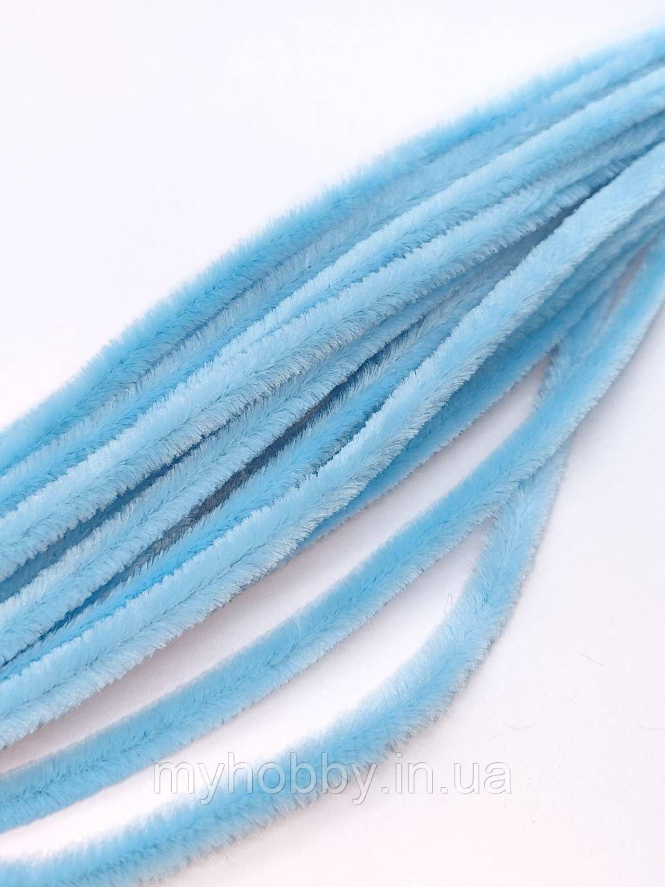 Синелька +-20шт Блакитна - пухнастий дріт, фото 1