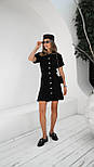 Жіноча коротка сукня приталеного силуету з контрастною планкою на ґудзиках ( р. 42-46) 4036110, фото 7