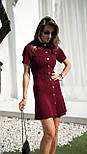 Жіноча коротка сукня приталеного силуету з контрастною планкою на ґудзиках ( р. 42-46) 4036110, фото 9