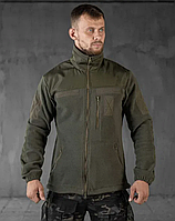 Тактична флісова кофта олива ЗСУ армійська тепла фліска військова фліска олива НГУ тактична фліска олива