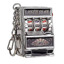 Брелок-іграшка у вигляді грального автомата однорукий бандит (срібло)