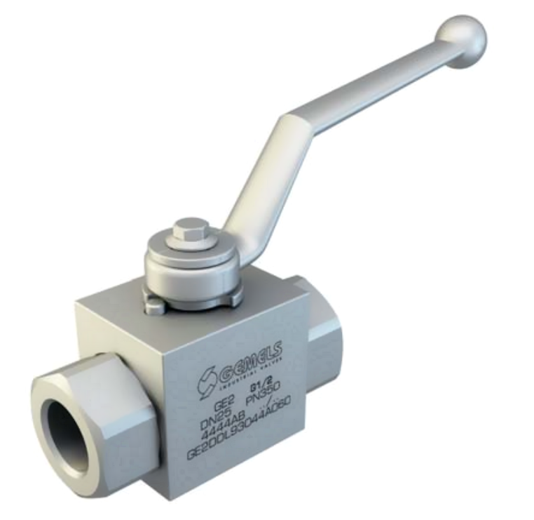 Кран GE2 G1 1/2 R DN25 1111AB PN350 FH гідравлічний шаровий 2-ходовий високого тиску, Pmax 350 Бар, DN25